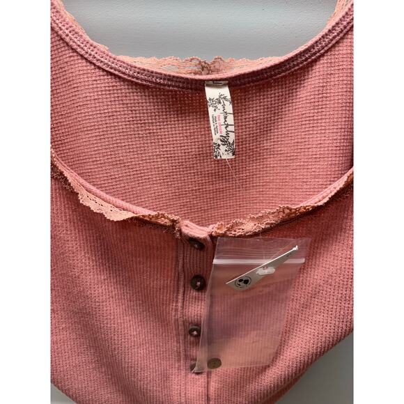 Free People Intimately Waffle Tank in Pink, Medium - Picture 4 of 5